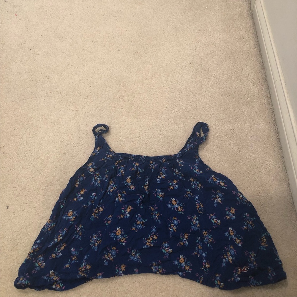 Hollister Floral Open Back Crop Top